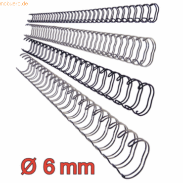 Leitz Drahtbindercken A4 3:1 6mm silber VE=100 Stck