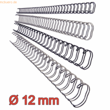 Leitz Drahtbindercken A4 3:1 12mm silber VE=100 Stck