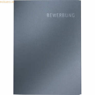 Leitz Bewerbungsmappe Exklusiv mit 2 Klemmschienen d.grau