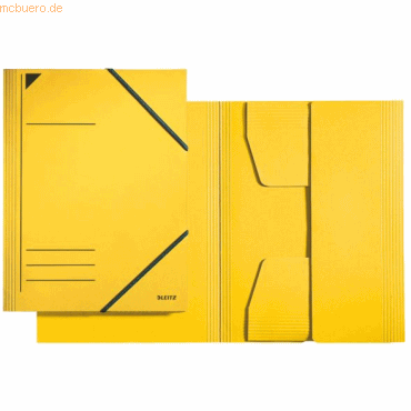 Leitz Eckspannermappe A4 mit 3 Klappen fr ca. 250 Blatt gelb