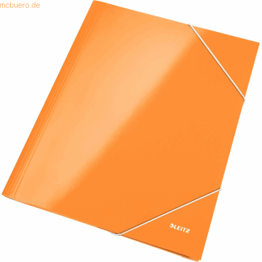 Leitz Eckspanner Wow A4 PP kaschierter Karton 300g/qm orange metallic