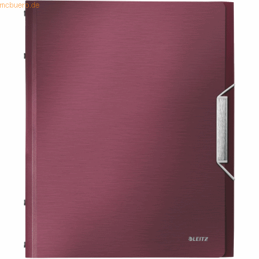 Leitz Ordnungsmappe Style A4 6 Fcher granat rot