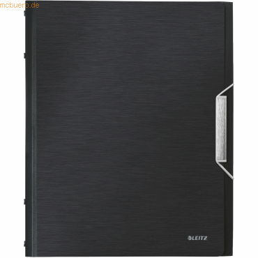 Leitz Ordnungsmappe Style A4 6 Fcher satin schwarz