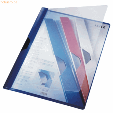 25 x Leitz Cliphefter A4 ca. 30 Blatt blau