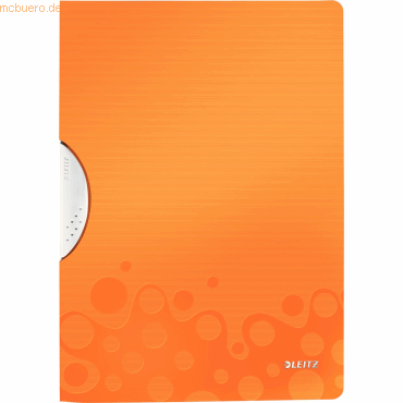 10 x Leitz Cliphefter Wow ColorClip A4 ca. 30 Blatt orange metallic