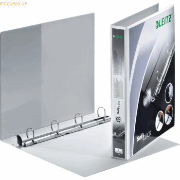 6 x Leitz Ringbuch Soft Click A4 4 Ringe 25mm wei