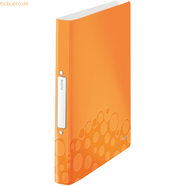 Leitz Ringbuch Wow A4 2 Ringe 25mm orange metallic