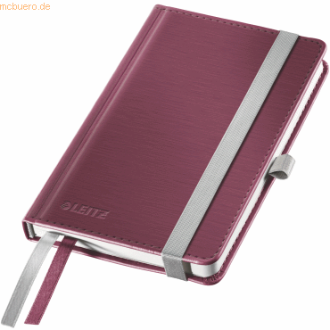 Leitz Notizbuch Style A6 80 Blatt 100g/qm kariert granat rot
