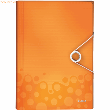 Leitz Projektmappe Wow A4 PP 6 Fcher orange metallic
