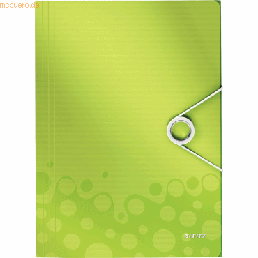 Leitz Eckspannmappe Wow A4 PP mit Klappen grn metallic