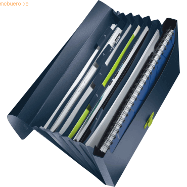 5 x Leitz Fchermappe re:cycle A4 PP 6 Fcher dunkelblau