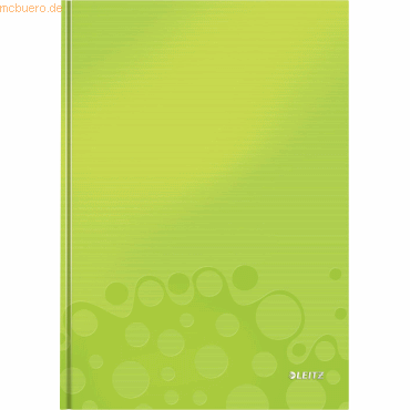 6 x Leitz Notizbuch Wow A4 80 Blatt 90g/qm liniert grün metallic