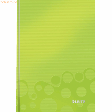 6 x Leitz Notizbuch Wow A5 80 Blatt 90g/qm kariert grün metallic
