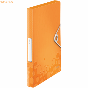 5 x Leitz Ablagebox Wow A4 PP 30mm orange metallic