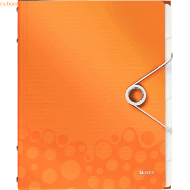 4 x Leitz Ordnungsmappe Wow A4 6-teilig orange metallic