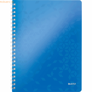 Leitz Notizbuch Wow A4 80 Blatt 80g/qm liniert blau