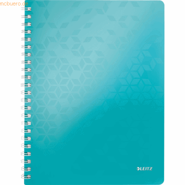 Leitz Notizbuch Wow A4 80 Blatt 80g/qm liniert eisblau