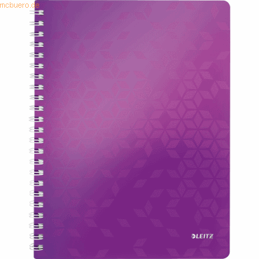 Leitz Notizbuch Wow A4 80 Blatt 80g/qm liniert violett