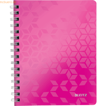 Leitz Notizbuch Wow A5 80 Blatt 80g/qm liniert pink