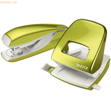Leitz Locher NeXXt 5008 und Heftgert NeXXt 5502 im Set grn metallic