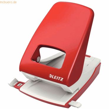 Leitz Registraturlocher 4,0mm mit Anschlagschiene rot in Blisterverpac