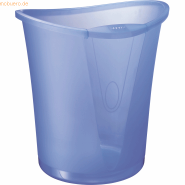 6 x Leitz Papierkorb Allura 18l kristallblau