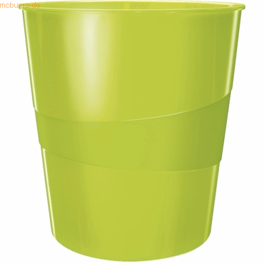 Leitz Papierkorb Wow 15l Polystyren grn metallic