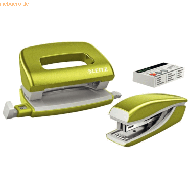 Leitz Schreibtisch-Set Nexxt Wow Heftgert+Locher grn metallic