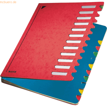 Leitz Ordnungsmappe Deskorganizer Color A4 12 Fcher rot