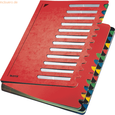 Leitz Ordnungsmappe Deskorganizer Color A4 25 Fcher rot