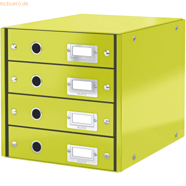 Leitz Schubladenbox 4 Fcher Karton grn