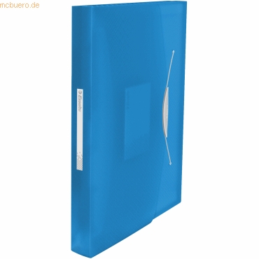 5 x Esselte Fchermappe Vivida A4 PP 6 Fcher transluzent blau
