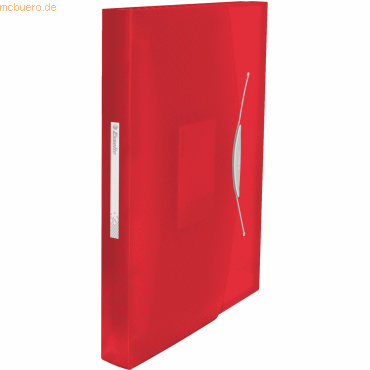 5 x Esselte Fchermappe Vivida A4 PP 6 Fcher transluzent rot