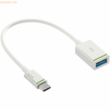 Leitz Adapter-Kabel USB-C / USB-A/F 0,15m weiß