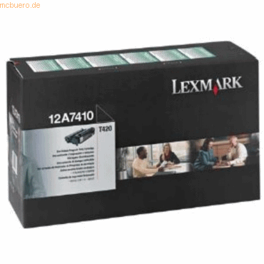Lexmark Rckgabe-Tonerkartusche Lexmark 12A7410 T420 schwarz