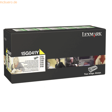 Lexmark Rckgabe-Tonerkartusche Lexmark 15G041Y C752 gelb