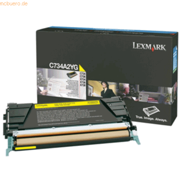 Lexmark Toner Lexmark C734A2YG C734 gelb