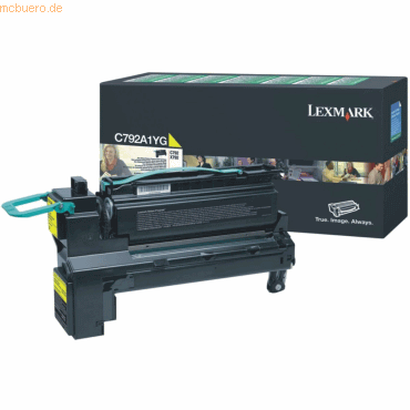 Lexmark Toner Lexmark C792A1YG gelb
