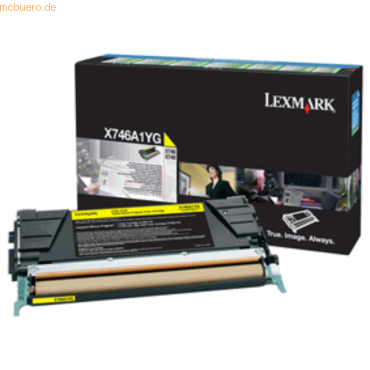 Lexmark Rckgabe-Tonerkartusche Lexmark X746A1YG X746 gelb