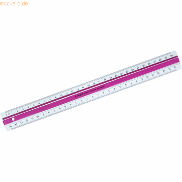 10 x Linex Lineal Super Ruler 30cm mit Anti-Rutsch-Funktion pink
