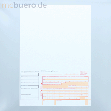 Litfax SEPA-berweisung / Zahlschein A4 Talon links neutral 1 PG = 100