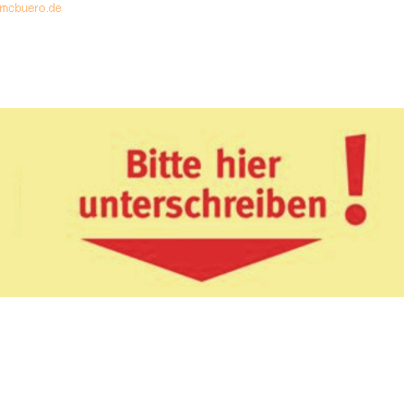 Litfax Haftnotizen gelb Bitte hier unterschreiben 1PG = 500 Stck