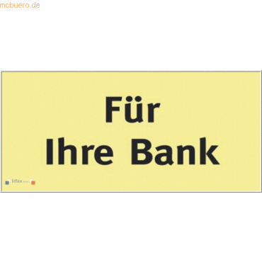 Litfax Haftnotizen gelb Fr Ihre Bank 1PG = 500 Stck