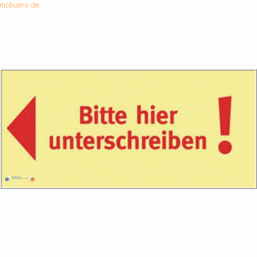 Litfax Haftnotizen gelb Bitte hier unterschreiben 1PG = 500 Stck