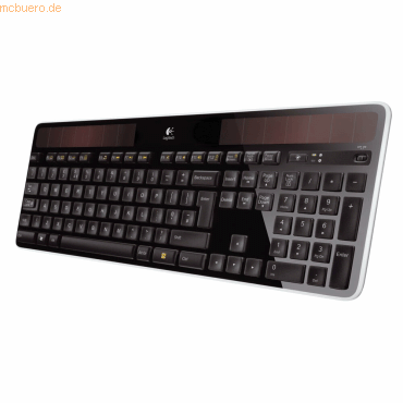 Logitech Tastatur Wireless Solar Keyboard K750 schwarz
