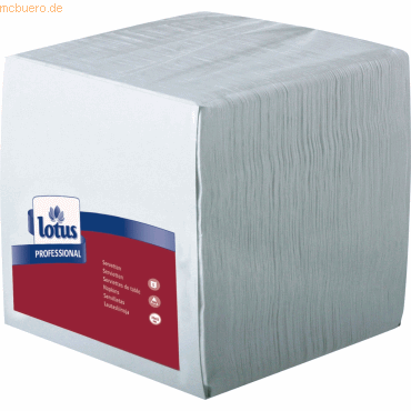 4 x Lotus Professional Servietten 15x15cm ungefalzt wei VE=2000 Stck