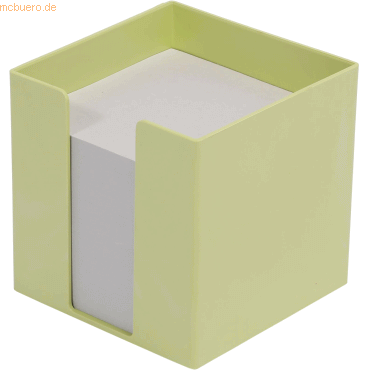 6 x M+M Zettelbox La Natura 9,5x9,5cm RC-Kunststoff verde gefüllt Recy