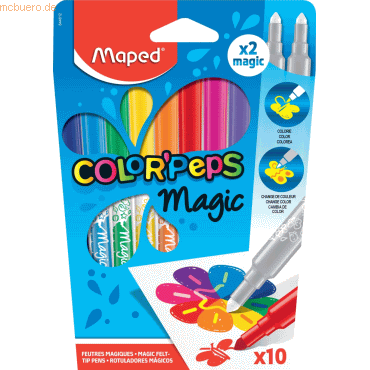 12 x Maped Filzstift Magic ColorPeps dünn+ breit VE=8 Farben + 2x Mag´