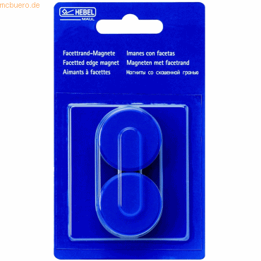 10 x Maul Kraftmagnet 34mm Durchmesser 2kg Haftkraft VE=2 Stck blau
