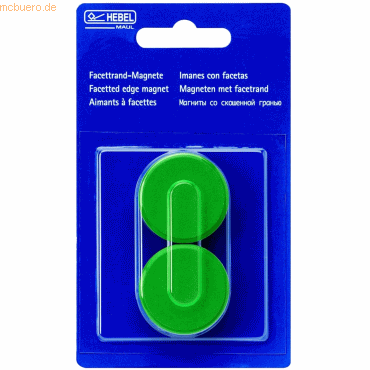 10 x Maul Kraftmagnet 34mm Durchmesser 2kg Haftkraft VE=2 Stck grn